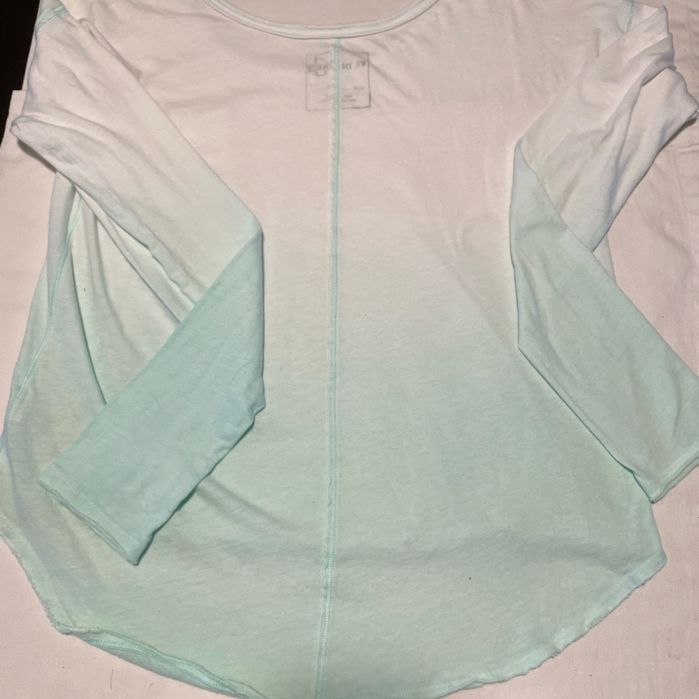 We The Free long sleeve minty bayalage T-shirt - Picture 4 of 9